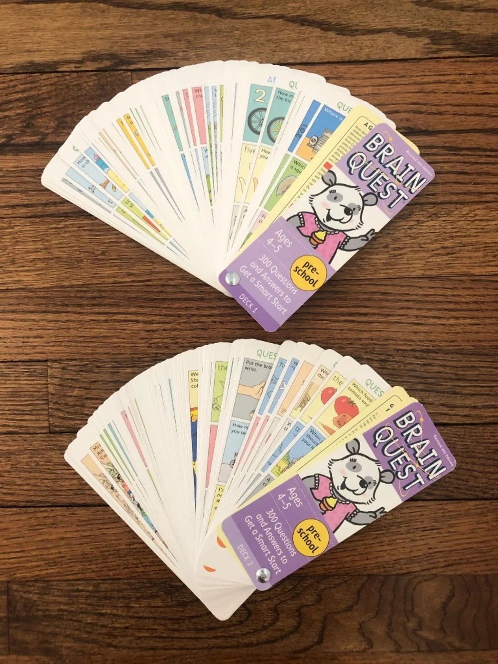 Brain Quest Question & Answer Cards,Preschool(Ages 4-5) & Kindergarten(Ages 5-6)